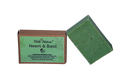 Neem & Basil Cold Processed Soap (125 G)
