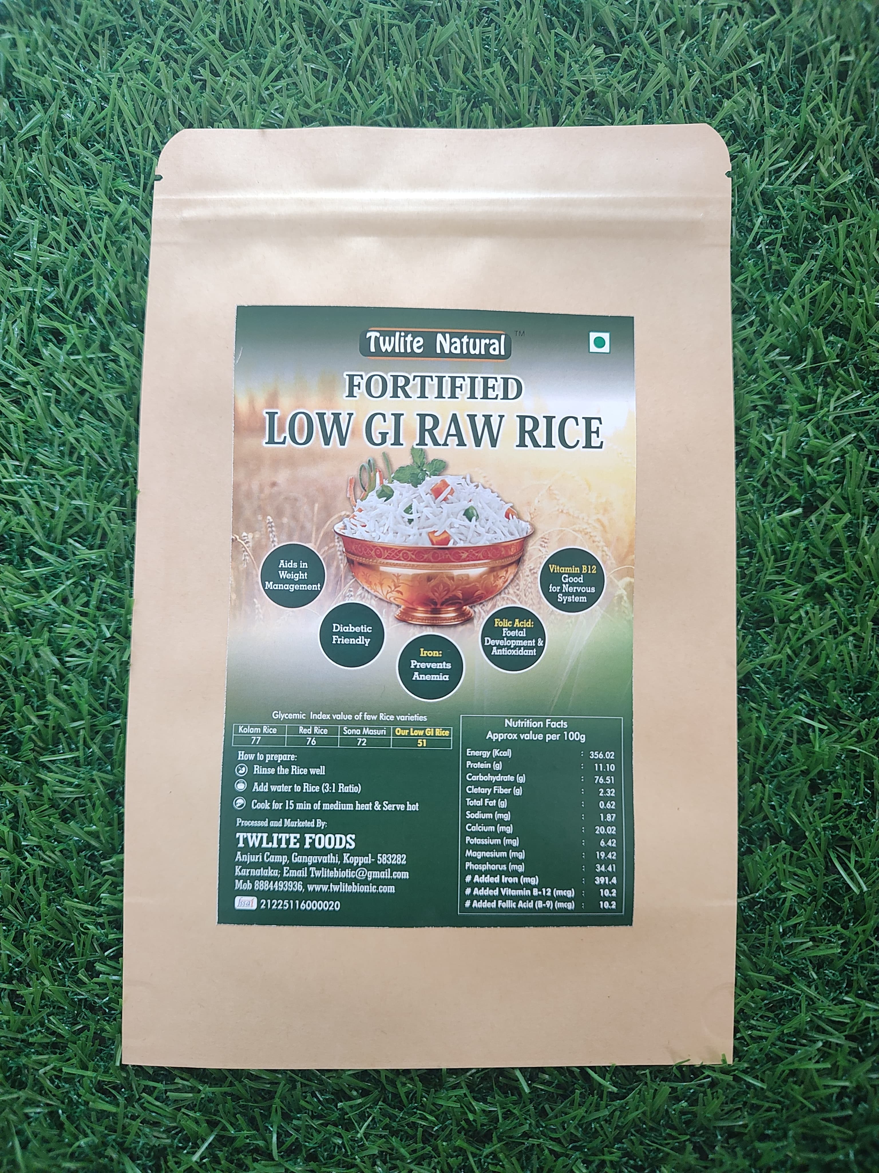 Fortified Low GI Raw  Rice