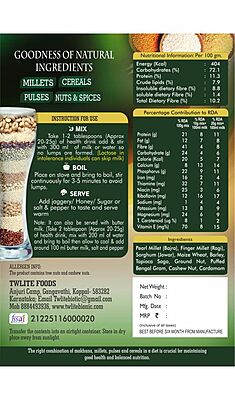Millet Nutritious Drink Millet Nutritious Drink