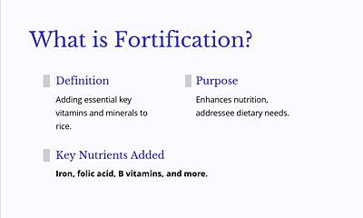 Fortified Low GI Rice