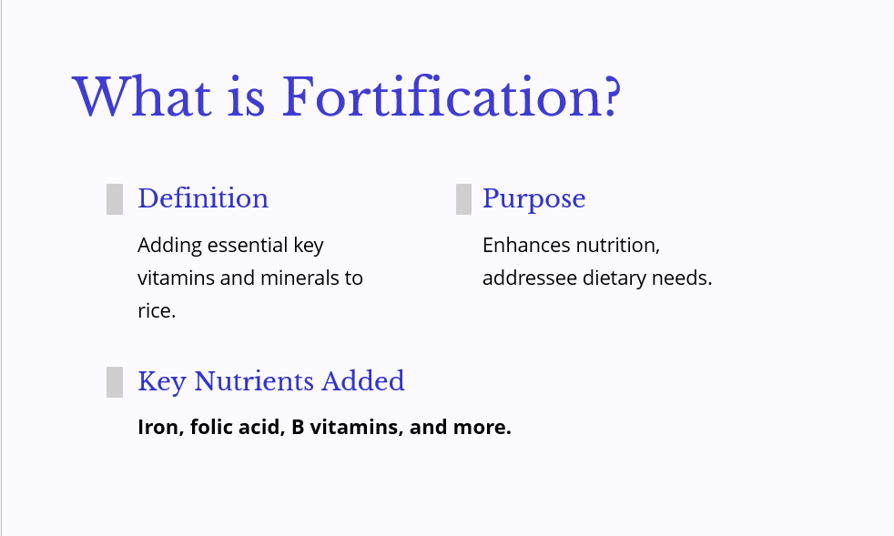 Fortified Low GI Raw Rice Fortified Low GI Raw Rice
